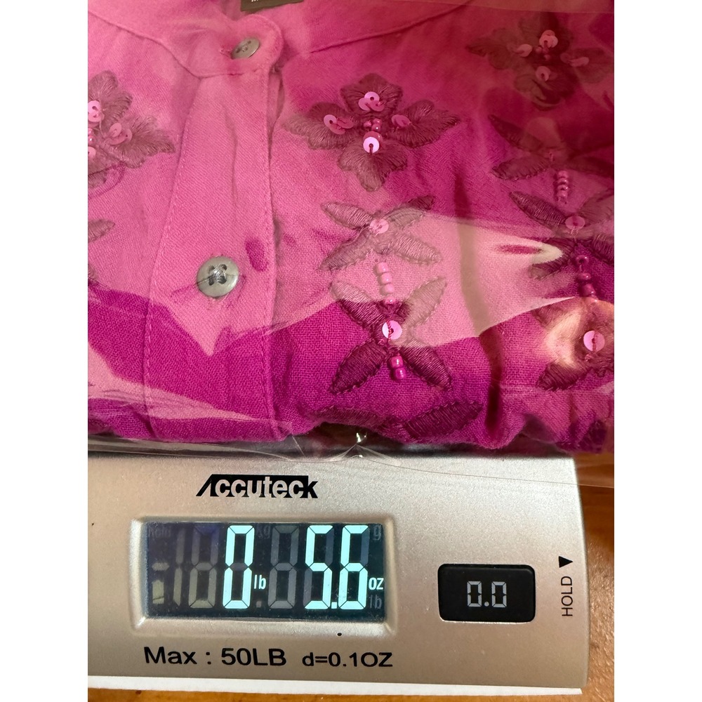 Style‎ & Co Embroidered Sleeveless Top Women 3X Purple Magenta Cotton Gauze Boho - Picture 9 of 9